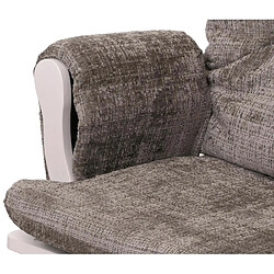 Avis Mendler Fauteuil relax HWC-C76, fauteuil à bascule Fauteuil à bascule avec pouf Tissu/Textile Chenille (465g/m²) ~ gris clair, piètement blanc