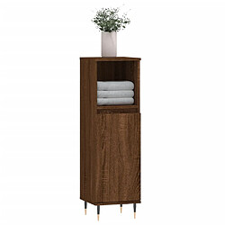 Avis Maison Chic Armoire de bain,Meuble de rangement de salle de bain,Meuble haut chêne marron 30x30x100 cm bois d'ingénierie -GKD450132