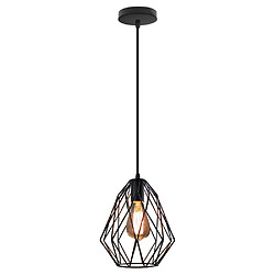 Stoex Lustre Suspension en Cage à Oiseaux en Fer - Noir