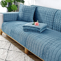 LUUCOZK Housse de siège de canapé antidérapante Protecteur de coussin de canapé - Bleu-70x120CM