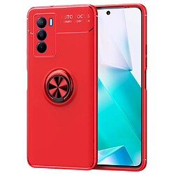 Coque en TPU anti-chocs avec béquille, rouge pour votre Vivo T1