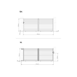 Acheter Vente-Unique Portail coulissant aluminium plein L416 x H165 cm anthracite - NAZARIO