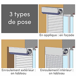 Avis FRANCE COMBI Volet roulant PVC double parois - H 1,4 x L 1,2 m - Manoeuvre électrique filaire - Blanc