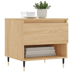 Avis Maison Chic Table basse,Table Console Table d'appoint, Table pour salon chêne sonoma 50x46x50 cm bois d'ingénierie -MN20288