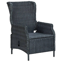 Acheter Maison Chic Mobilier à dîner 9 pcs et coussins- Ensemble table et chaises d'extérieur - Salon/Mobilier de jardin classique Résine tressée Gris foncé -MN38845