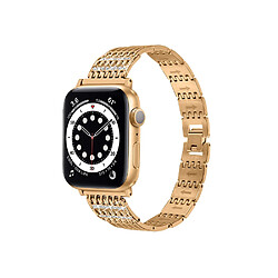 Eko Bracelet pour Apple Watch 38/40/41mm en acier inoxydable Strass Dorée