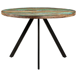 vidaXL Table à manger 110x75 cm Bois massif de récupération