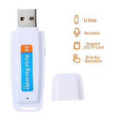 Mini enregistreur vocal USB Portable enregistreur U-Disk Rechargeable support de stockage d'enregistrement à un bouton carte 1-32G