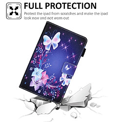 Etui en PU Impression de motifs avec support papillon et fleur pour votre Samsung Galaxy Tab A7 Lite 8.7 (2021) T220/T225