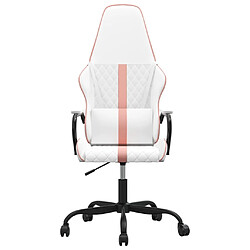 Avis Maison Chic Chaise Gaming | Chaise de jeu de massage Ergonomique | Chaises de Bureau rose et blanc similicuir -GKD45044