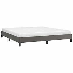 Avis Maison Chic Lit adulte - Lit simple Cadre de lit,Structure du lit Contemporain Gris 160x200 cm Similicuir -MN61455