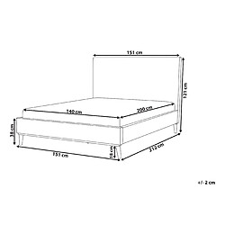 Avis Beliani Lit double en velours vert 140x200 cm BAYONNE