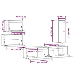 vidaXL Meubles TV 5 pcs Bois massif de pin pas cher