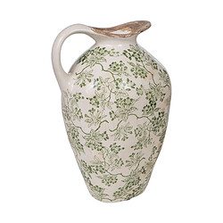 Vase Romimex Vert Beige Porcelaine 27 x 16 x 15 cm Avec poignée