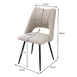 Acheter ML-Design Lot de 6 chaises de salle à manger Chaise de cuisine Chaise de salon Chaise remb