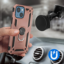 Avizar Coque iPhone 13 Mini Antichoc Hybride Bague Support Vidéo rose gold pas cher