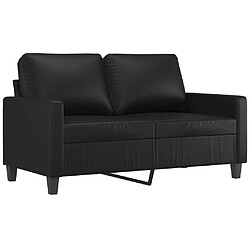 Avis Maison Chic Ensemble de canapés 2 pcs avec coussins, Canapé droit Sofa pour Salon Noir Similicuir -GKD617234