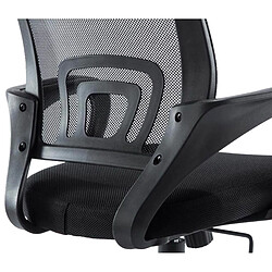 Avis Decoshop26 Fauteuil de bureau sur roulettes hauteur réglable en maille de filet de nylon noir 10_0002497