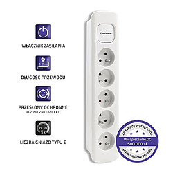 Avis Qoltec Power Strip 5 Sockets