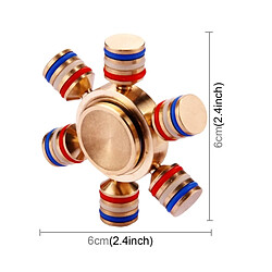 Avis Wewoo Hand Spinner pour Enfants et Adultes, Temps de Rotation 1.5 Minutes, Grand Roulement de Perles en Acier, Six Feuilles Métal Fidget Jouet Anti-Anxiété avec Lumière Fluorescente