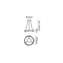 Luminaire Center Suspension LED intégré Infinity blanc 1 ampoule 30cm