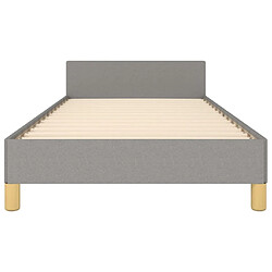 Maison Chic Lit adulte - Cadre Structure de lit avec tête de lit Contemporain Gris clair 80x200 cm Tissu -MN46363 pas cher