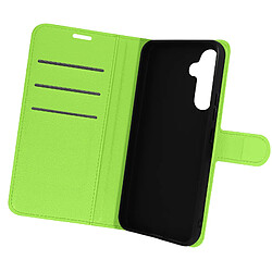 Avizar Etui pour Samsung A54 5G Support Vidéo Portefeuille Simili Cuir Litchi Vert