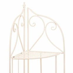 Étagère d'Angle Alexandra House Living Blanc Métal Fer Forge 30 x 38 x 30 cm pas cher