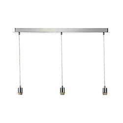 Luminaire Center Suspension Accessories Cuivre poli 3 ampoules 20cm