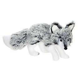 Statuette Déco Renard Bois d'Argent 24cm Gris