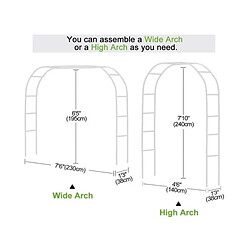 Acheter Euro Mega Arche Mariage 240cm Arche Décoration Fête Anniversaire Arc Mariage Arche de jardin pour plantes grimpantes à monter soi-même