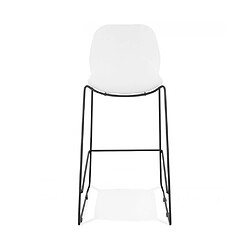 Kokoon Design Tabouret de bar design ZIGGY WHITE 52x51,5x111 cm pas cher