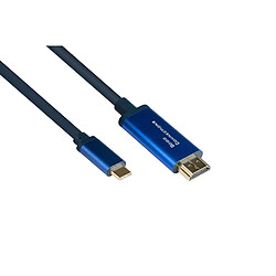 Good Connections Adapterkabel Smartflex USB-C zu HDMI 2.0b 4K UHD 60Hz 1,5m blau