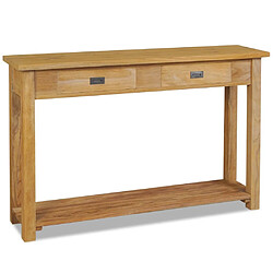 Maison Chic Table console | Meuble d'entrée | Table d'appoint teck massif 120x30x80 cm -GKD24699