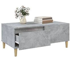 Acheter vidaXL Table basse Gris béton 90x50x36,5 cm Bois d'ingénierie