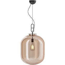 ICONIK INTERIOR Lustre de plafond en cristal - Suspension - Grand - Grau Ambre