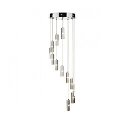 Luminaire Center Suspension Galileo Cristal,chrome poli 12 ampoules 120cm