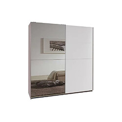 Inside 75 Dressing portes coulissantes CLAPTON 179 cm blanc / miroir