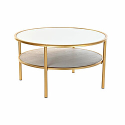 Table Basse DKD Home Decor Glamour Doré Métal Miroir 87 x 87 x 48 cm