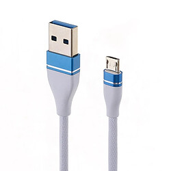 Wewoo Câble blanc pour Galaxy, Huawei, Xiaomi, LG, HTC et autres téléphones intelligents Nylon Weave Style USB vers Micro USB de recharge de données, Longueur du câble: 1 m,