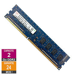 Barrette Mémoire 2Go RAM DDR3 Hynix HMT325U6CFR8C-PB PC3-12800U 1600MHz 1Rx8 - Reconditionné