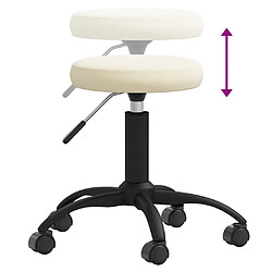 Avis vidaXL Tabouret de massage Velours Crème