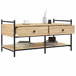 Acheter ComfortXL Table Basse Chêne Sonoma 99x50x50 Cm Bois D'ingénierie