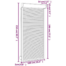 vidaXL Volet roulant aluminium 100x210 cm anthracite pas cher