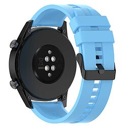 Bracelet en silicone 22mm avec boucle à ardillon en acier, bleu ciel pour votre Huawei Watch GT3/GT Runner