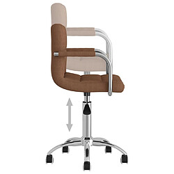 Acheter vidaXL Chaise pivotante de salle à manger Marron Tissu