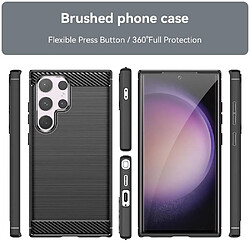 Htdmobiles Coque pour Samsung Galaxy S24 Ultra 5G - housse etui silicone gel carbone + film ecran - NOIR