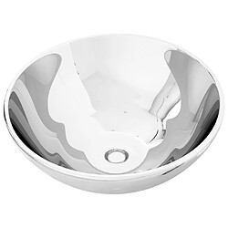 vidaXL Lavabo 32,5 x 14 cm Céramique Argenté