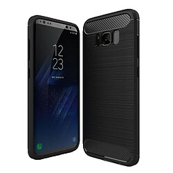 Wewoo Coque noir pour Samsung Galaxy S8 + / G9550 Texture de fibre de carbone brossé antichoc TPU Housse de protection