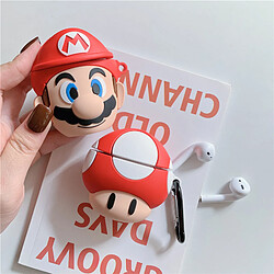 GUPBOO Airpods Coque Housse Étui Protecteur Compatible pour AirPods1/2-Dessin animé Mario Champignon